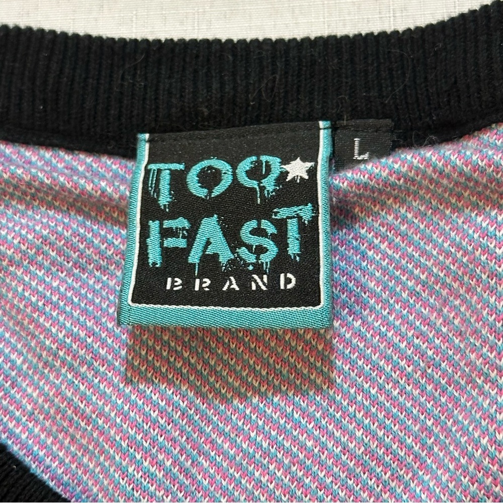 Too Fast Brand Skeleton Cat Cardigan Goth Punk Black Large - Picture 4 of 11